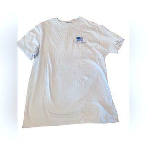 SIMPLY SOUTHERN American flag tshirt size large. Raised right. Light blue. Clean